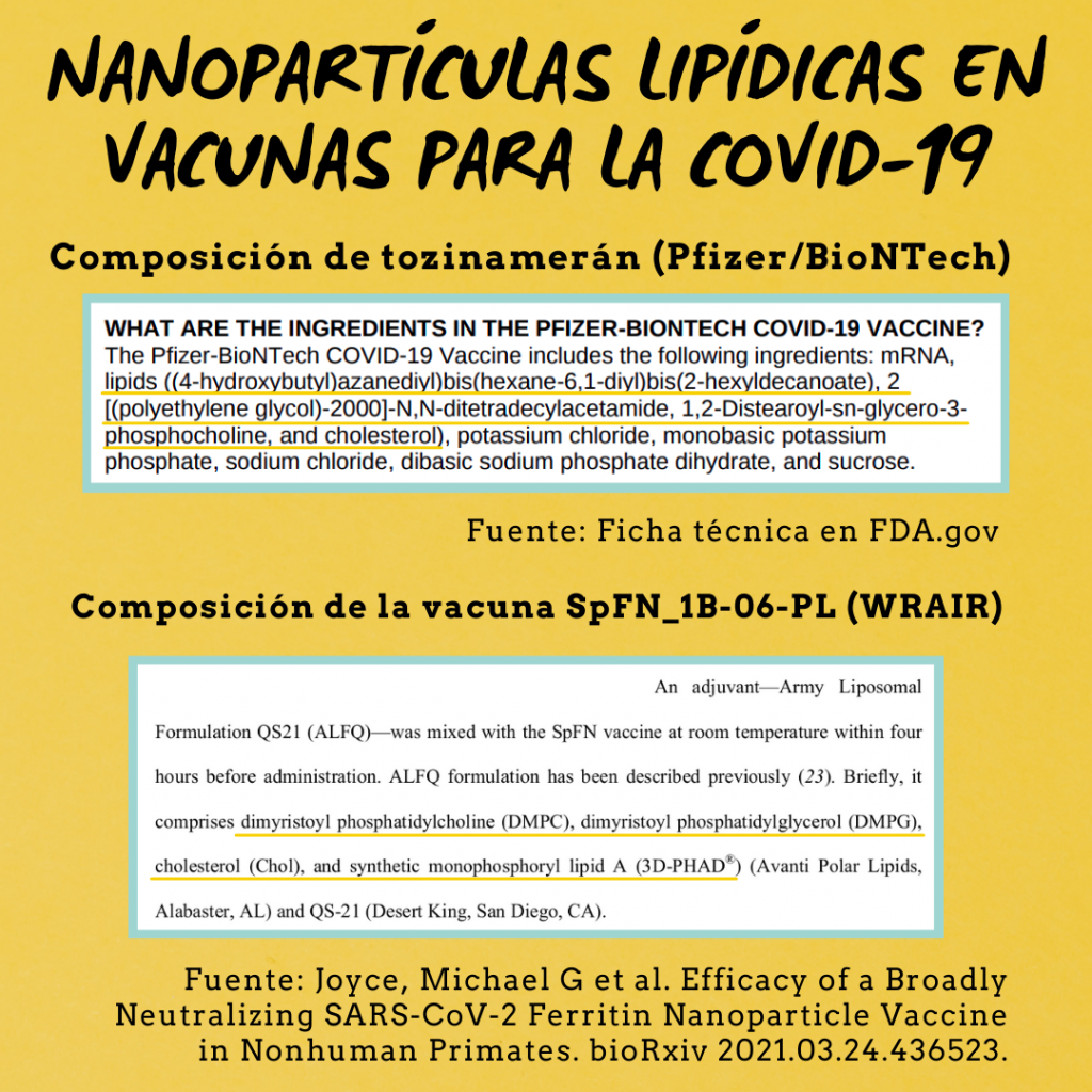 Nanopartículas lipídicas vacunas covid19