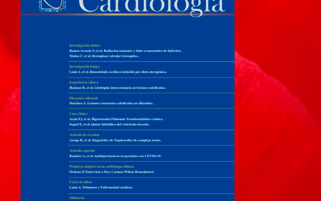 Research articles by CENDHY scientists are published in the Journal of the Chilean Society of Cardiology and Cardiovascular Surgery